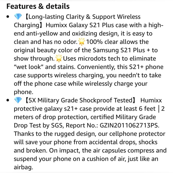 Samsung Galaxy S21+ Plus Case Clear Shockproof Protective Hard PC, Slim 5G 6.7" - Picture 12 of 16